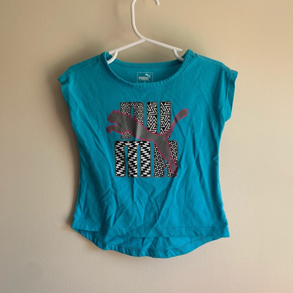 Puma Blue Short Sleeve Graphic Tee T-shirt